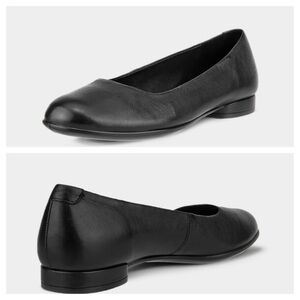 ECCO Women’s Annie Black Leather Ballet Flats Shoes Size 39 US 8-8.5